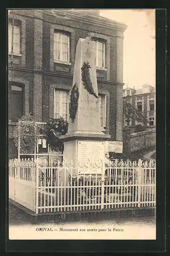 AK Orival, Monument aux morts pour la Patrie