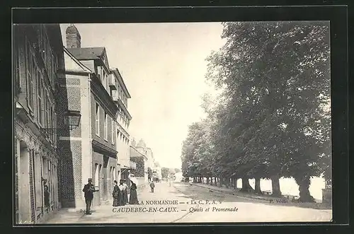 AK Caudebec-en-Caux, Quais et Promenade