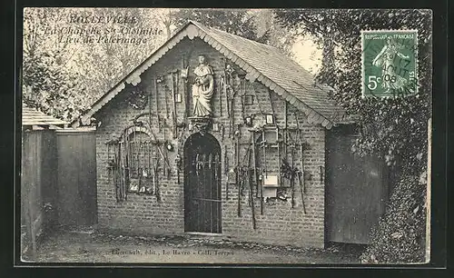 AK Rolleville, la Chapelle Sainte-Clothilde, Lieu de Pelerinage