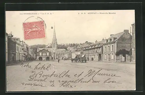 AK Auffay, Place du Marché