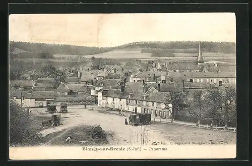 AK Blangy-sur-Bresle, Blick über den Ort
