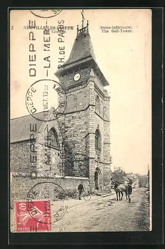 AK Neuville-les-Dieppe, Le Clocher, an der Kirche