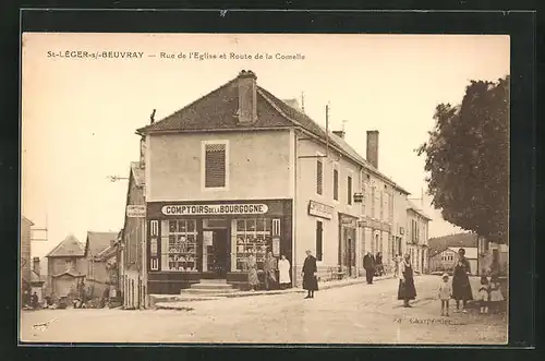 AK St-Léger-sous-Beuvray, Rue de l`eglise et Route de la Comelle