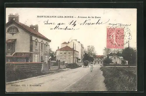 AK Montchanin-les-Mines, Avenue de la Gare