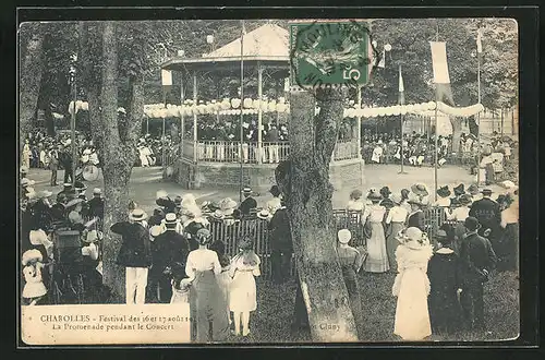 AK Charolles, Festival 1913, La Promenade pendant le Concert