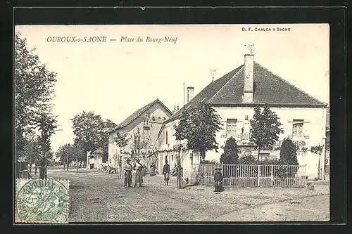 AK Ouroux-s-Saone, Place du Bourg-Neuf