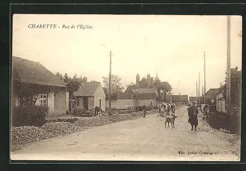 AK Charette, Rue de l`Eglise, Strassenpartie