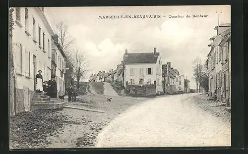 AK Marseille-en-Beauvaisis, Quartier du Bonheur