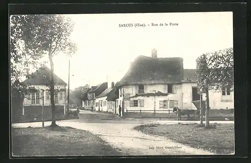 AK Sarcus, Rue de la Poste, Strassenpartie