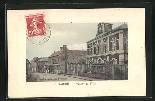 Präge-AK Auneuil, L`Hôtel de Ville