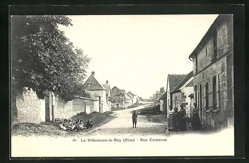 AK La-Villeneuve-le-Roy (Oise), Rue Corberue