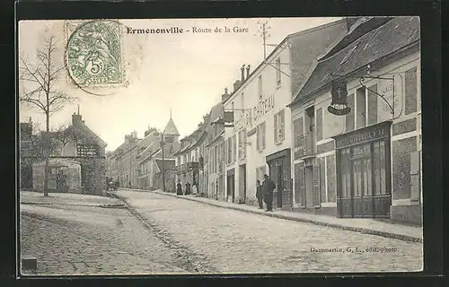 AK Ermenonville, Route de la Gare