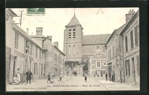 AK Gouvieux, Rue de Creil, Strassenpartie