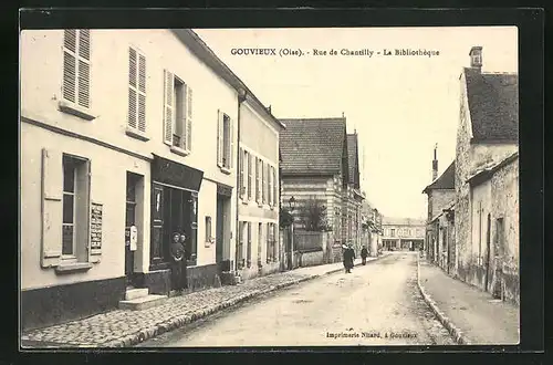 AK Gouvieux, Rue de Chantilly, La Bibliothèque