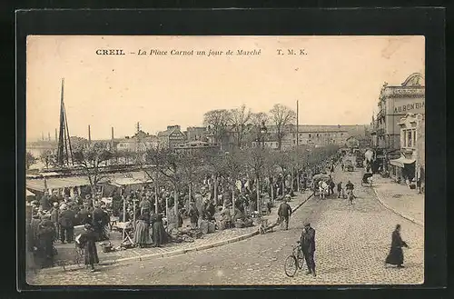 AK Creil, La Place Carnot un jour de Marché