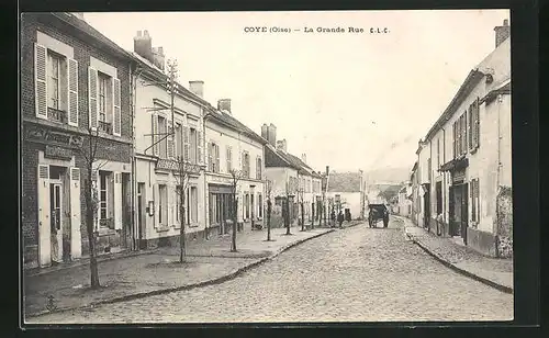 AK Coye, La Grande Rue, Postes et Telegraphes