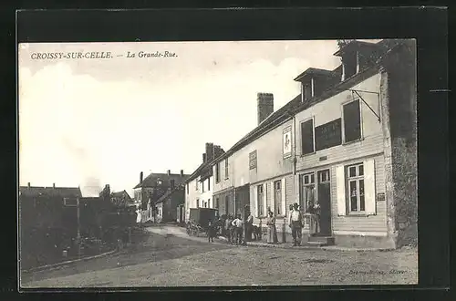 AK Croissy-sur-Celle, La Grande Rue