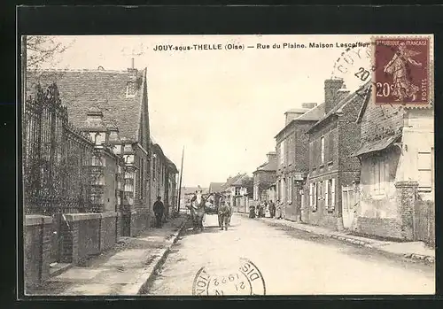 AK Jouy-sous-Thelle, Rue du Plaine, Maison Lescoffier