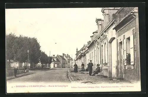 AK Ressons-sur-Matz, Route de Compiégne