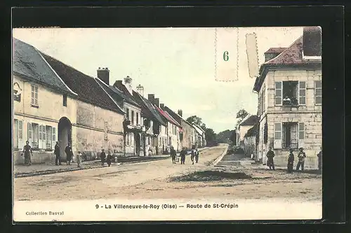 AK La Villeneuve-le-Roy, Route de Saint-Crépin