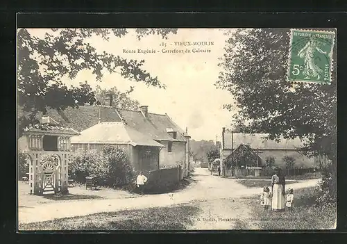 AK Vieux-Moulin, Route Eugénie, Carrefour du Calvaire