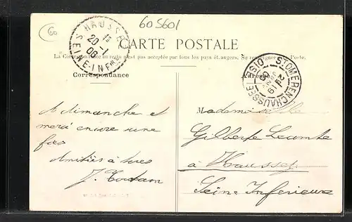 AK Saint-Omer-en-Chaussee, La Laiterie et le Bureau des Postes