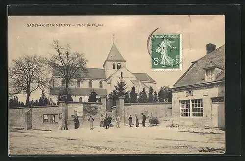 AK Saint-Germainmont, Place de l`Eglise