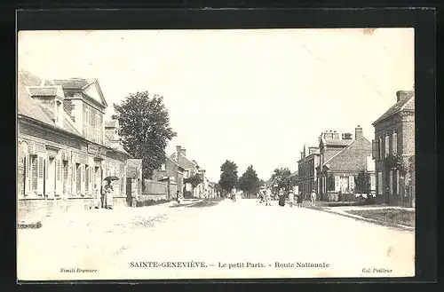 AK Sainte-Genevieve, Le Petit Paris, Route Nationale