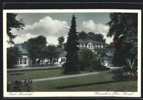 AK Bad Nenndorf, Kurpark und Haus Kassel