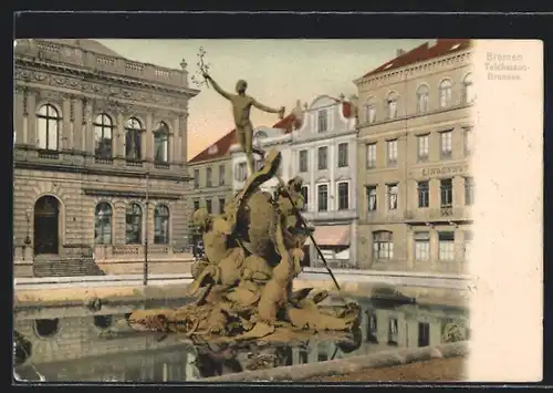 AK Bremen, Partie am Teichmann-Brunnen
