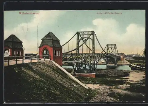 AK Wilhelmshaven, Blick zur Kaiser Wilhelm-Brücke