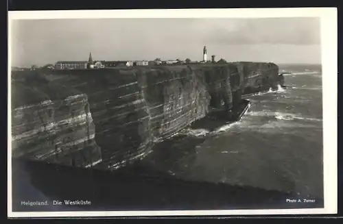 AK Helgoland, Die Westküste der Insel