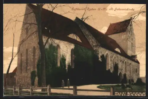 AK Lychen, Partie an der St. Johanniskirche