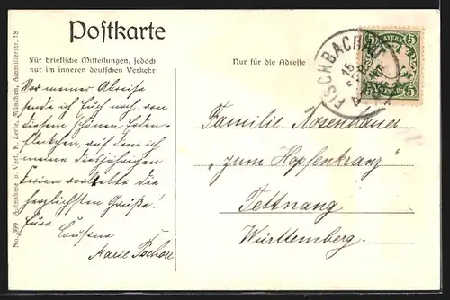 AK Birkenstein, Siedlung im Tal mit der kleinen Kapelle