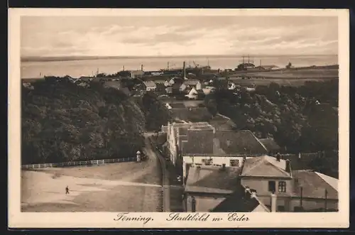 AK Tönning, Stadtbild mit Eider