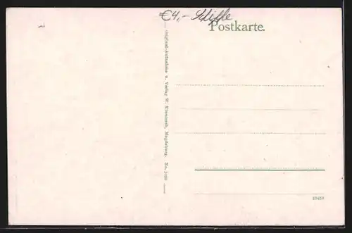 AK Magdeburg, Blick vom Werder, Schiffe am ufer