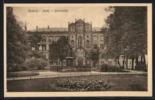 AK Rostock i. Meckl. Anlagen vor der Universität