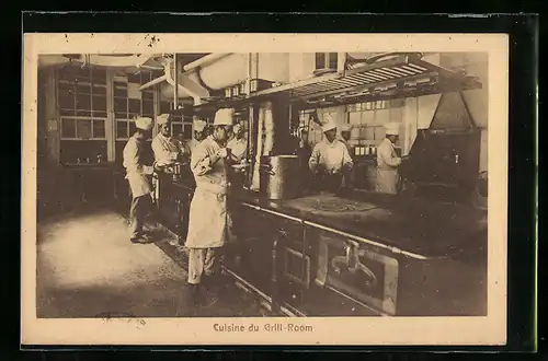 AK Strasbourg, Taverne du Grand Kléber Kling Frères, 47-49, Grandes-Arcades, Cuisine du Grill-Room