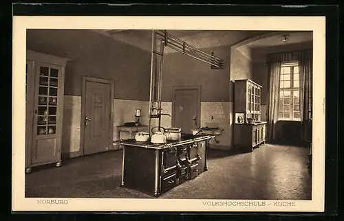 AK Norburg, Volkshochschule, Küche, Innenansicht