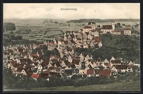 AK Altensteig, Teilansicht mit Kirche