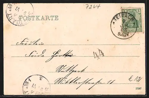 AK Zavelstein, Ortspartie mit Ruine