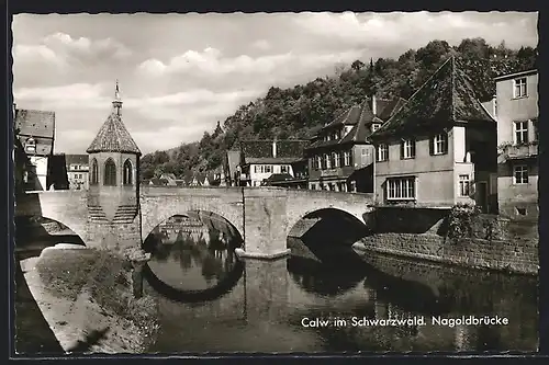 AK Calw im Schwarzwald, Nagoldbrücke