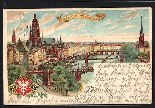 Lithographie Frankfurt, Mainansicht