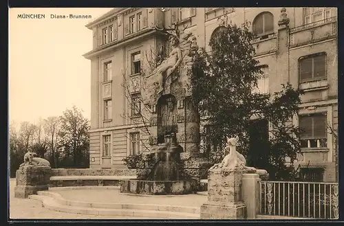 AK München, Diana-Brunnen