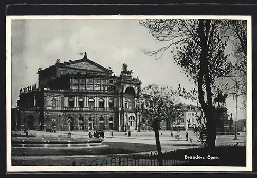 AK Dresden, Blick zur Oper