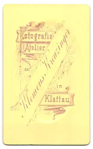Fotografie Klemens Kreuzinger, Klattau, Junger Herr mit Locken im Anzug
