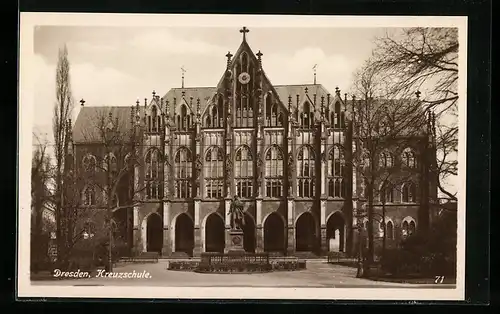 AK Dresden, Blick zur Kreuzschule