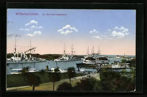 AK Wilhelmshaven, Schiffe im Reichskriegshafen