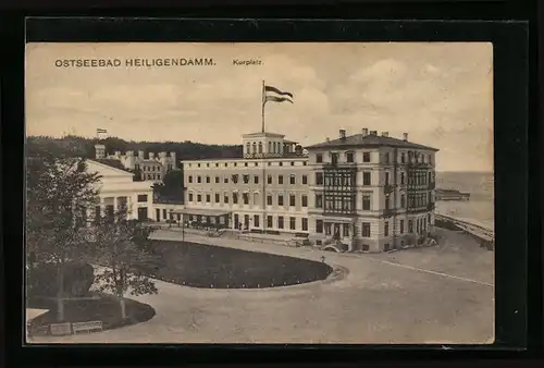AK Heiligendamm /Ostsee, Kurplatz mit Seeblick aus der Vogelschau
