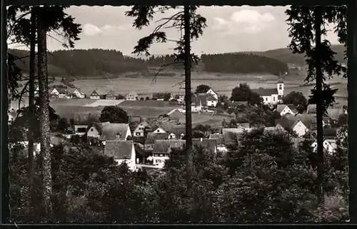 AK Donaueschingen-Aufen, Ortsansicht aus der Vogelschau